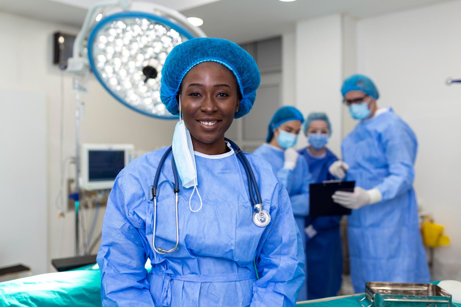 A DBSC surgeon in theatre