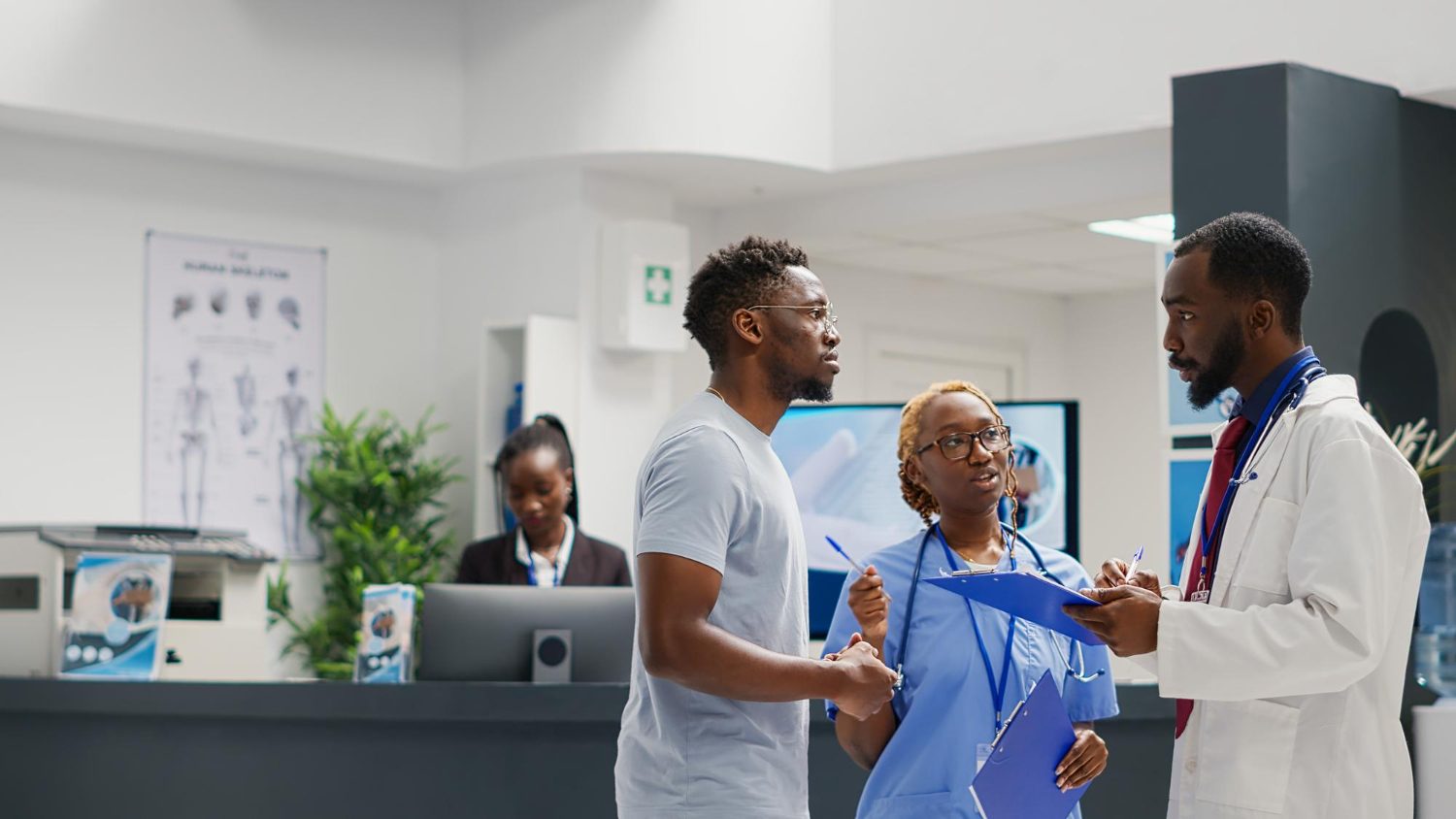 A DBSC doctor and nurse with a patient